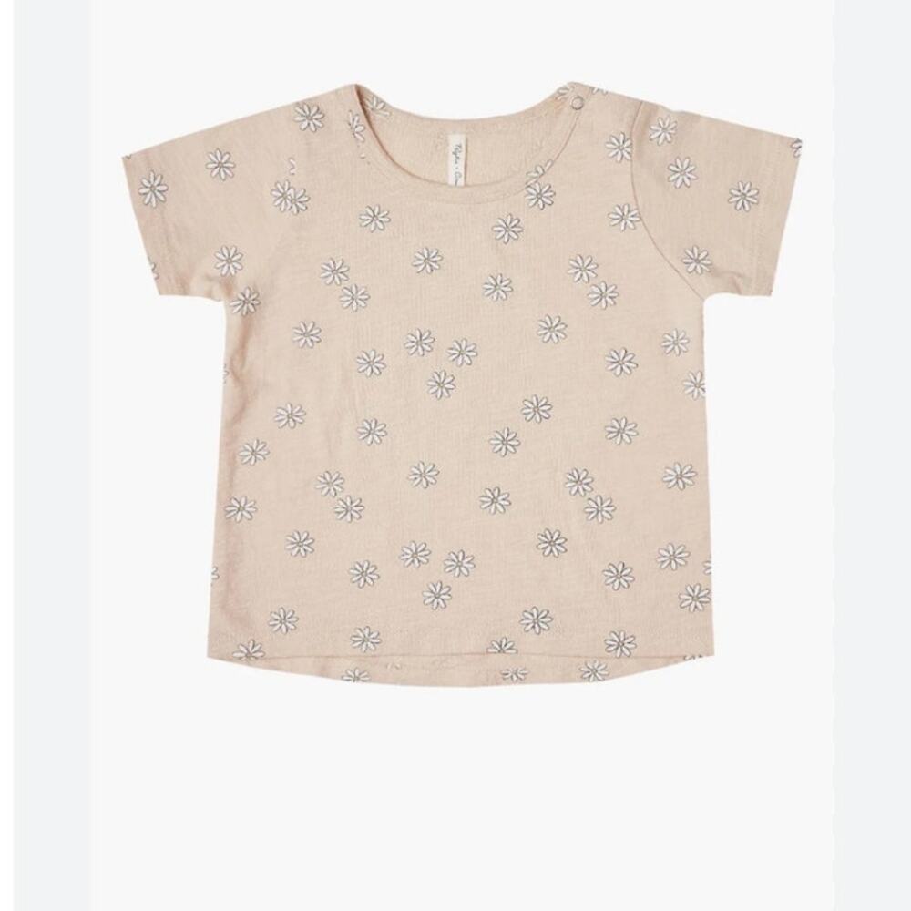 Rylee + Cru Women's Daisy Confetti Baby Tee Shirt Sz Medium M